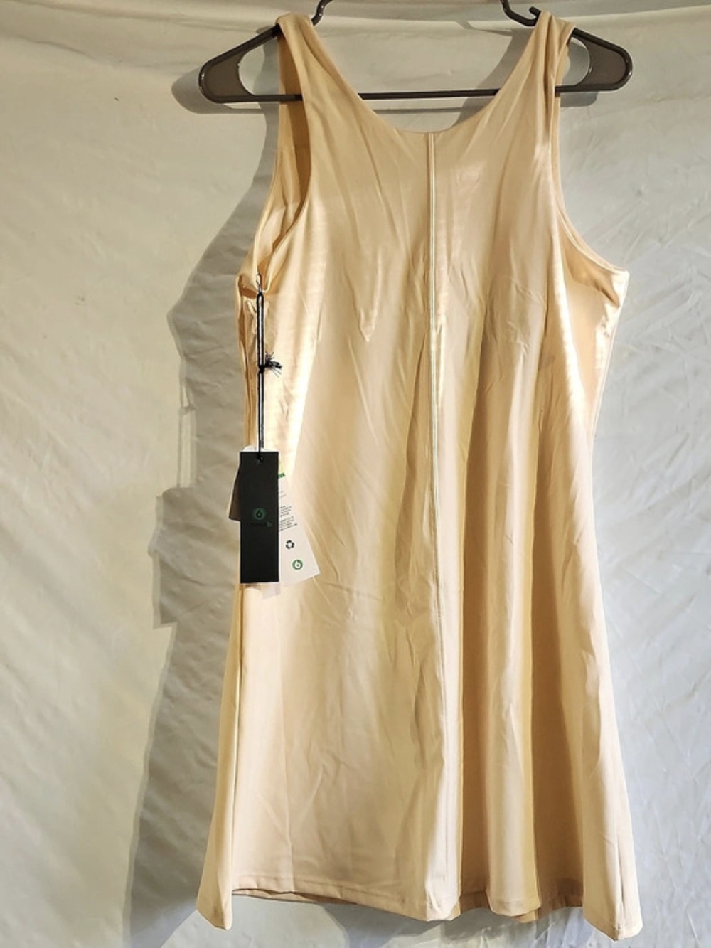 Mono B Recycled Polyester Tennis Dress in Peach XL NWT